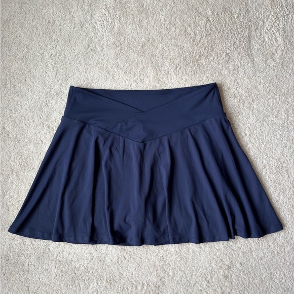 Fabletics Pants - Fabletics Crossover Flounce Skirt Classic Mini Navy Women's Athletic Skort
